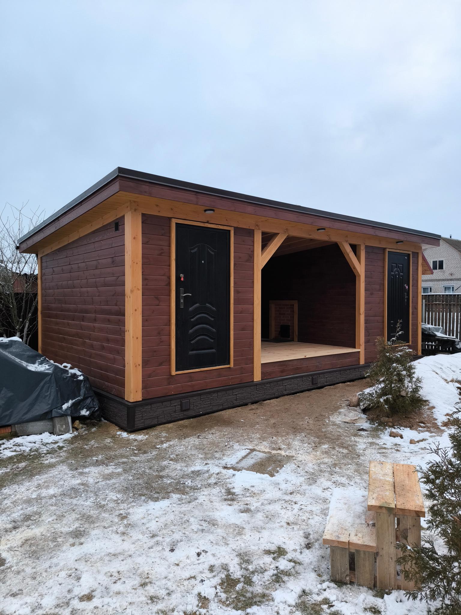 Фото бани, хозблока и террасы